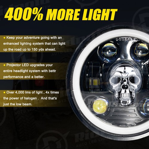 4pcs 5.75" RGB LED Headlights DRL For Ford Thunderbird 1958-76 Galaxie 500 62-74 - Picture 7 of 17