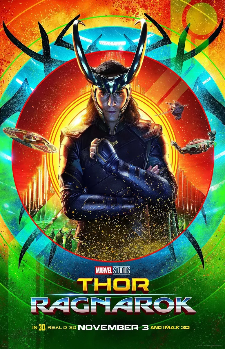 Thor Ragnarok movie poster (e) - Loki poster - 11 x 17 - Tom