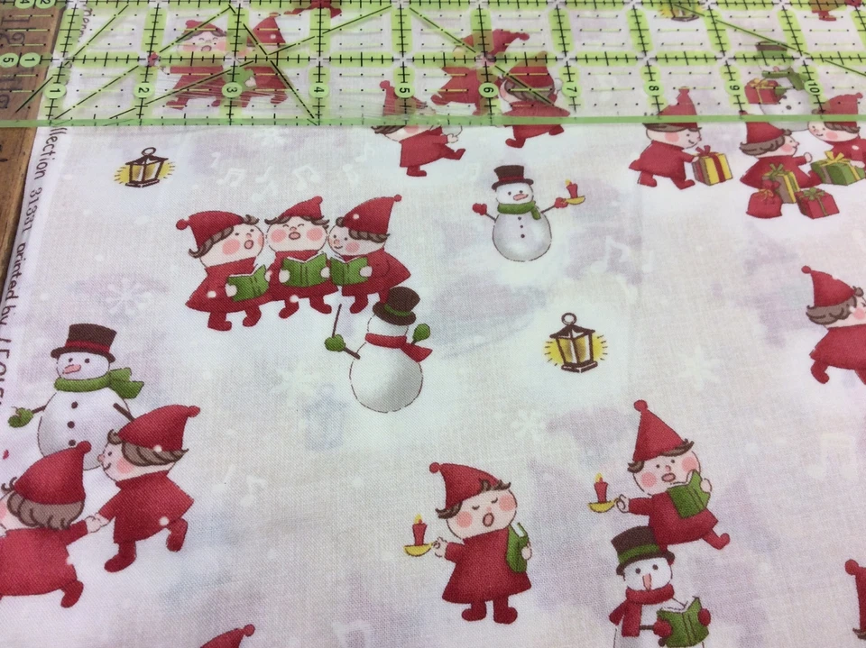 Lecien Merry Taupe 31331 Navidad Sobre Crema 100% Algodón Japonés Foto 4 de 4