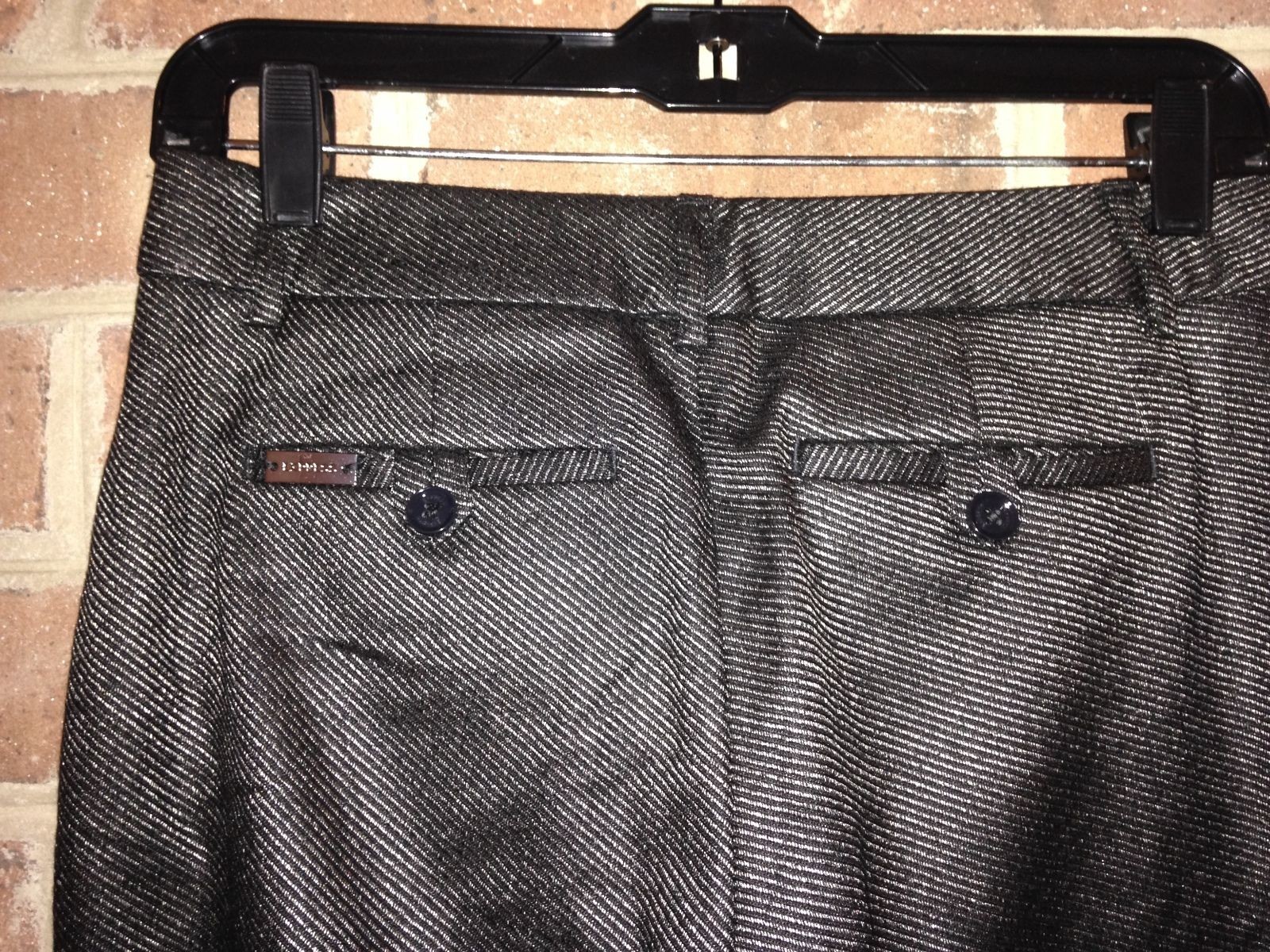 Express Editor Black Silver Diagonal Shimmer Dres… - image 6