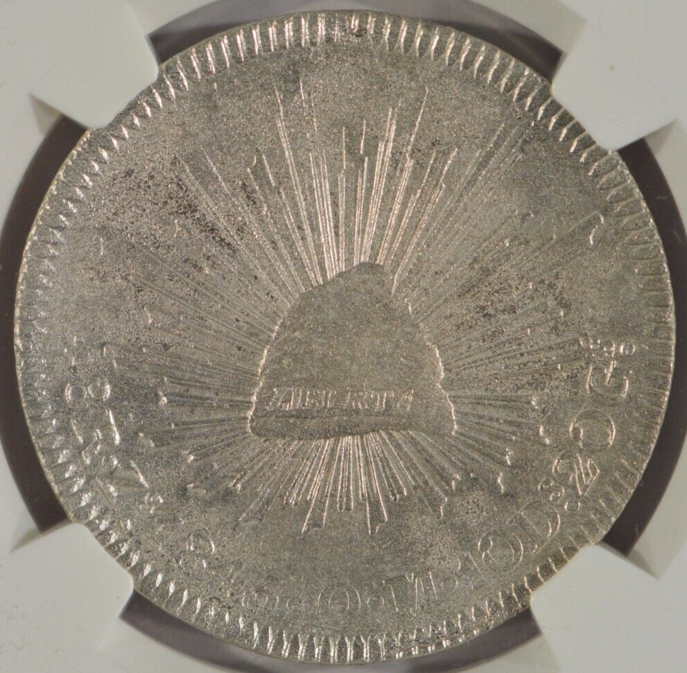 1845 ZS OM Mexico 8 Reales 8R SS New York Shipwreck Effect NGC