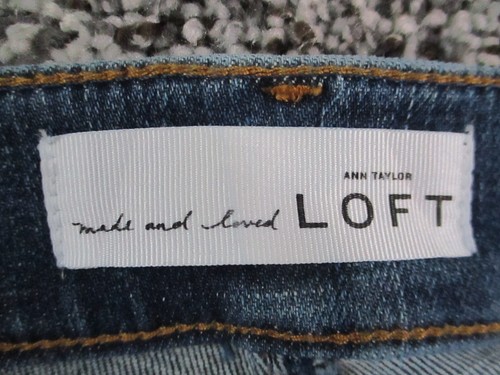 Ann Taylor LOFT Jeans Womens 0 Blue Denim Slim Straight Low Rise Retro 26x27 - Picture 3 of 14