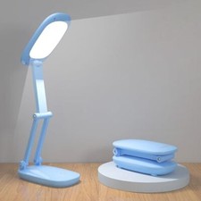 LED Desk Lamp for Office Home  Battery Operated Lamp Rechargeable Lamp Blue