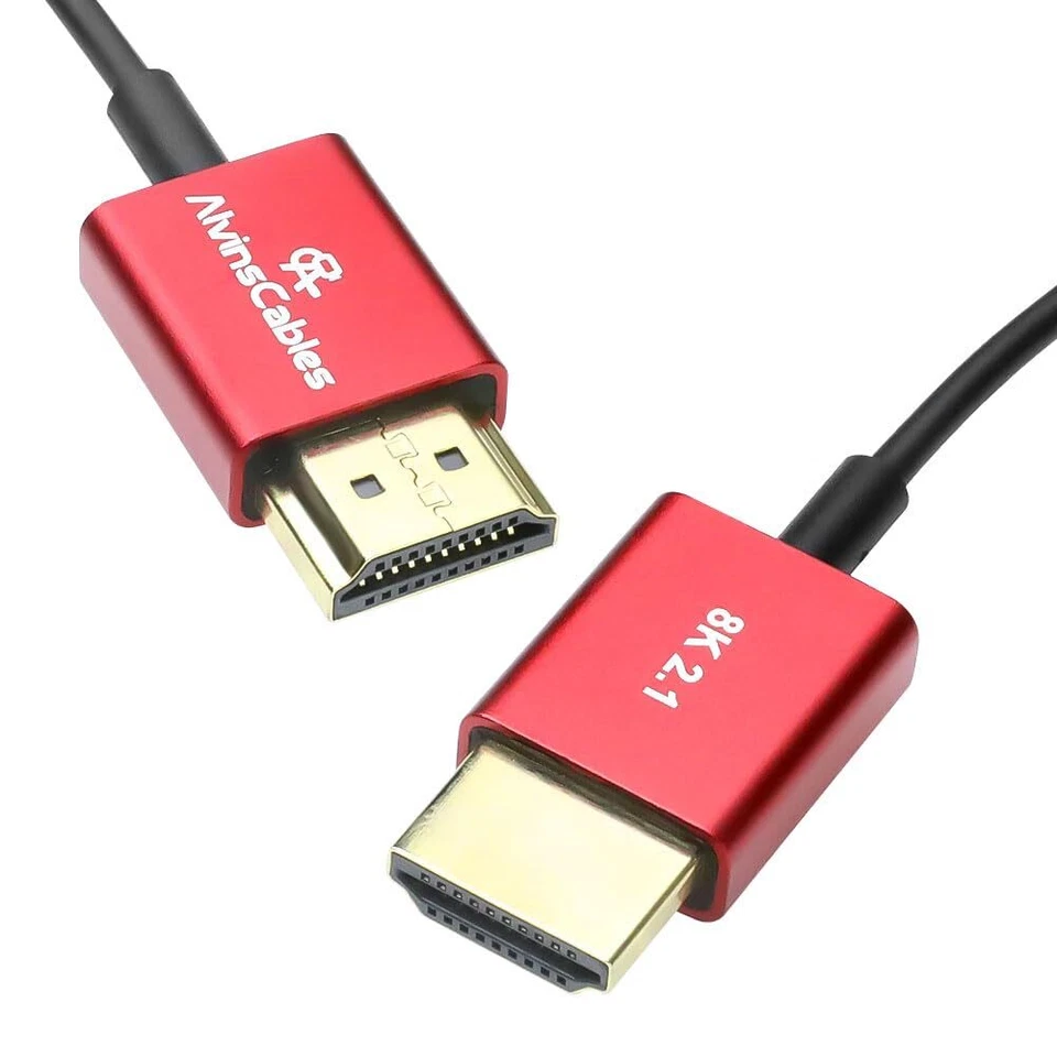 8K 2.1 Micro HDMI Right Angle to HDMI Ultra-Thin Coiled Cable for Atomos Ninja V - Image 4 of 4