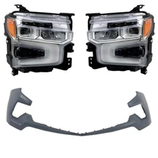 Front Bumper Cover & Headlight For 2022 2023 2024 Chevy Silverado 1500