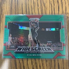 2022 Panini WNBA Prizm Widescreen Green A’ja Wilson No. 12