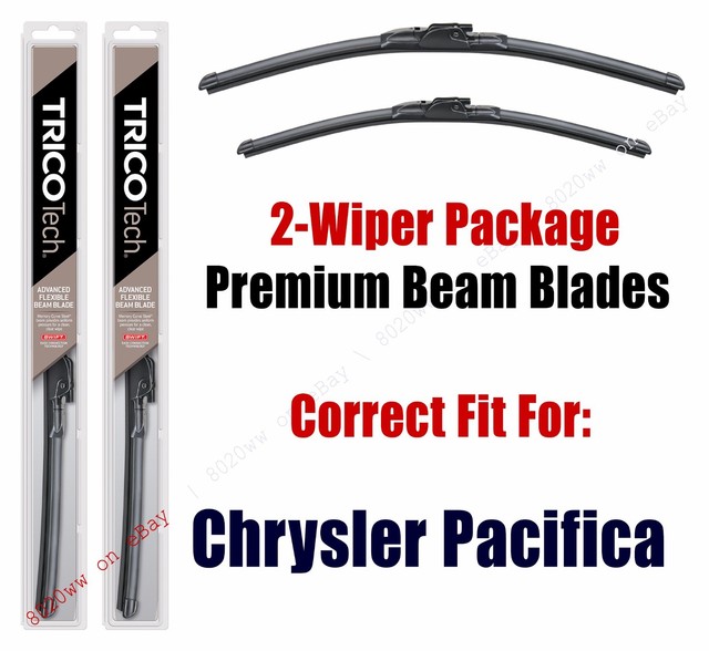 Wipers 2Pack Premium Beam Wiper Blades fits 2017+ Chrysler Pacifica