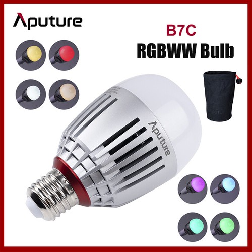 Ampoule intelligente DEL Aputure Accent B7C 7 W RGBWW 2000K-10000K réglable 0-100 % - Photo 1 sur 9