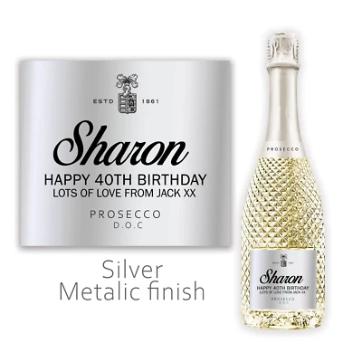 Freixenet Personalised Prosecco Rose Wine Bottle Label Birthday Wedding Custom