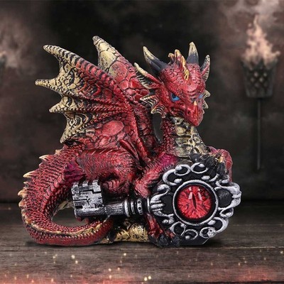 Original Nemesis Now Keeper of the Key 9 cm Drachen Figur Geschenk Wohndeko