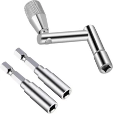 EASTROCK Drum Key Drill Bit Tuning 3pcs 1-2, Manganese Steel 