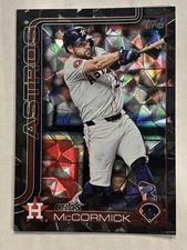 2025 Topps Chas McCormick #391 Black Diamante Foil Parallel Insert /10 Astros