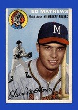 1954 Topps Set-Break # 30 Eddie Mathews VG-VGEX *GMCARDS*