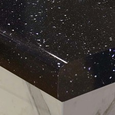 Upstand for Black Andromeda Worktop 1.5m Long Suitable for 30mm and 40mm