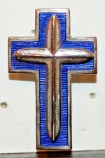 US Air Force Christian Chaplain Badge Shiny Metal Insignia Pin