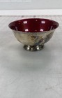 Reed&Barton Silverplated 5" Paul Revere Bowl With Red Enamel — photo 3