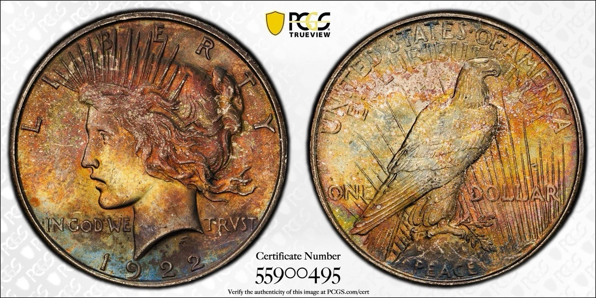 コ*ア様 1922年・1924年 平和銀貨 3枚セット 1922 和平美元| eBay