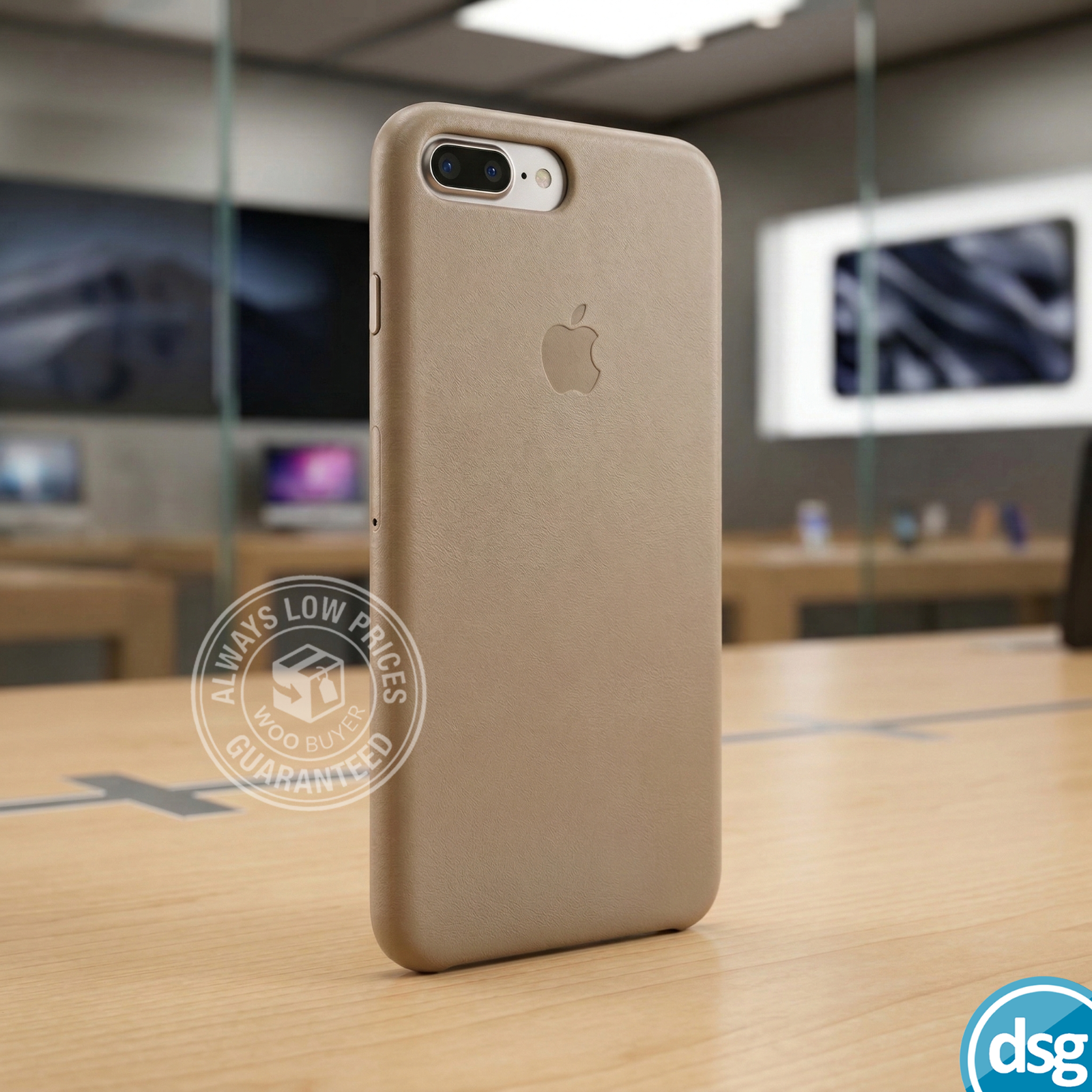 Genuine Apple iPhone 7 Plus / 8 Plus Leather Case Cover / Tan Official MMLY2ZM/A