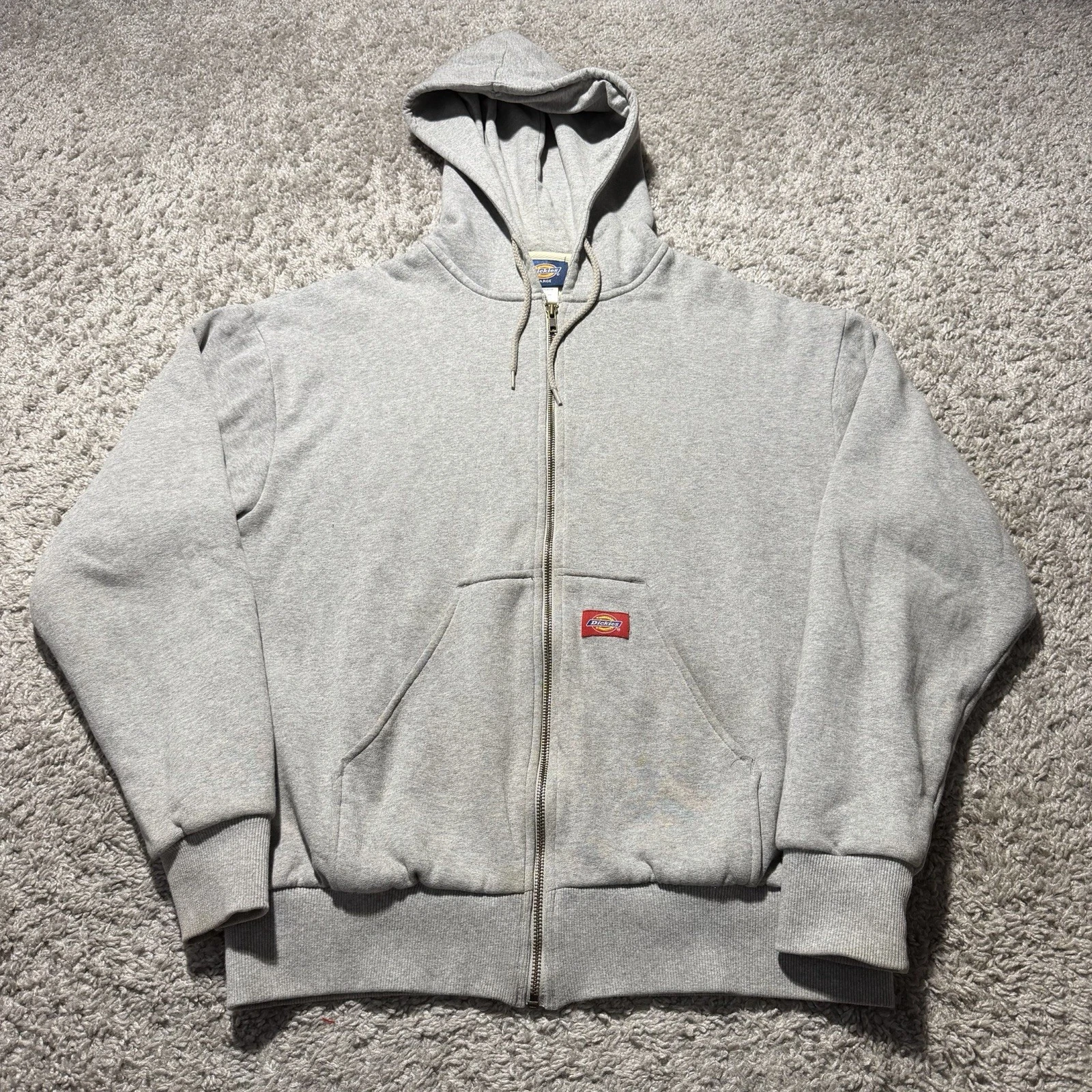 Dickies Hoodie Mens L Gray Full Zip Thermal Lined Sweatshirt Work Skate Y2k
Opens in a new window or