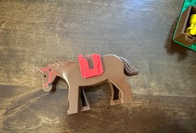 LEGO Castle #6066: Camouflaged Outpost - 90% Complete with 4 Minifigs and Horse