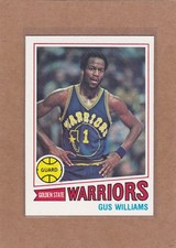 1977-78 TOPPS BASKETBALL WHITE BACK GUS WILLIAMS #89 WARRIORS EXMT/NM *A46110
