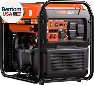 Inverter Generator 4200W, Portable Generator Gas Powered with Long Runtime, CO S