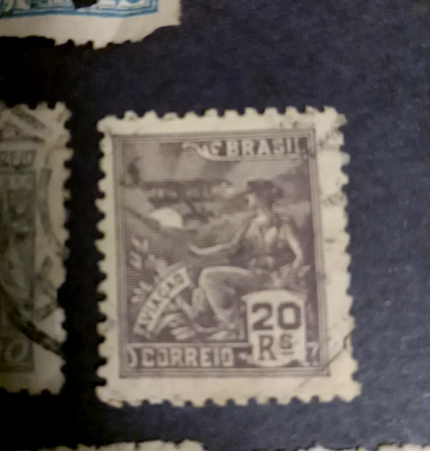 Brazil Stamps Lot 11 1921-1948 Aviation 20r Violet 1929 Handstamped Used Postal - Image 4 of 4