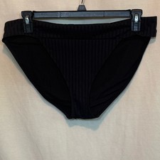 AA-538 Aerie NWT PLUS SIZE XXL Black Ribbed Summer Swim Bikini Bottoms