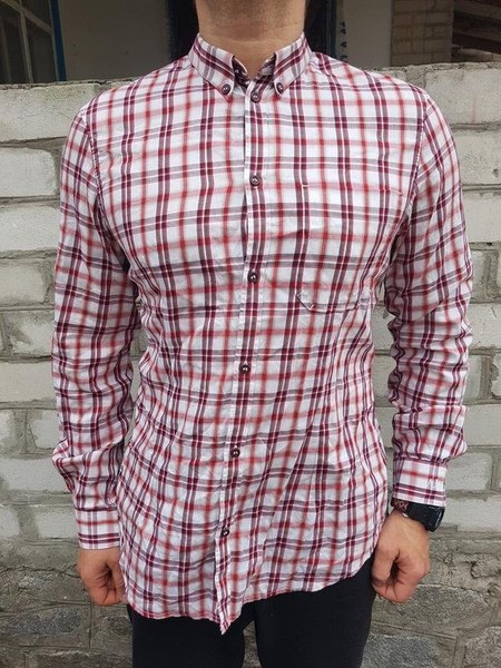 Men Armani Jeans Shirt White Cotton 40 /L / 48 #59X1