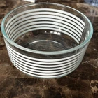 Pyrex 6 Inch Glass Bowl With White Stripes