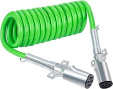 7 Way Coiled Trailer Cord 12 FT 12 COILED CORD, 12