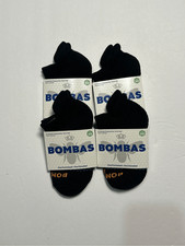 Bombas honeycomb black ankle socks - bundle of 4 - sz youth XS