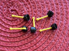 Lego 4592c01 Antenna Small Base Yellow Lever (4592 / 4593) 6987 Blacktron - 5x