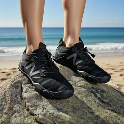 Whateaso Unisex Water Shoes Quick Dry Barefoot Aqua Beach Swim   Women 5 / Men 6