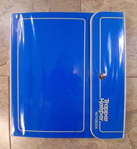 Vintage Blue Trapper Keeper Notebook Binder