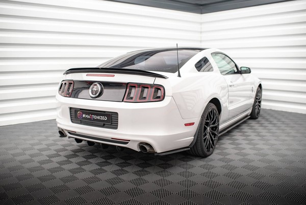 Maxton Design Diffusor Flaps Passend FüR Ford Mustang Mk5 FL Schwarz Hochglanz-image