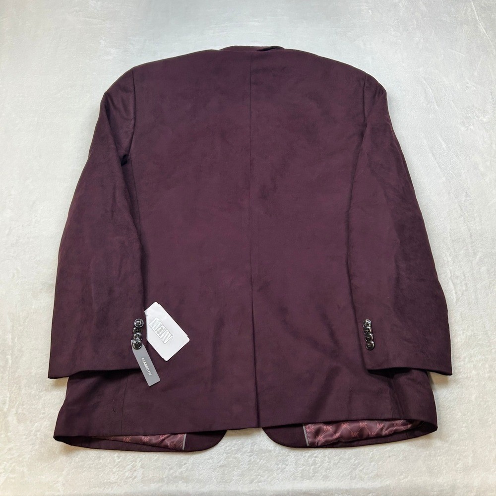 Michael Kors Faux Suede Sport Coat Mens 40R 40 Burgundy Red Classic Fit $295 NEW thumbnail 3
