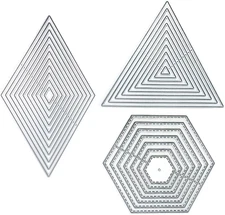 3 PCS Cutting Dies Stencil Metal Template Molds,  Embossing Tools for Scrapbook 