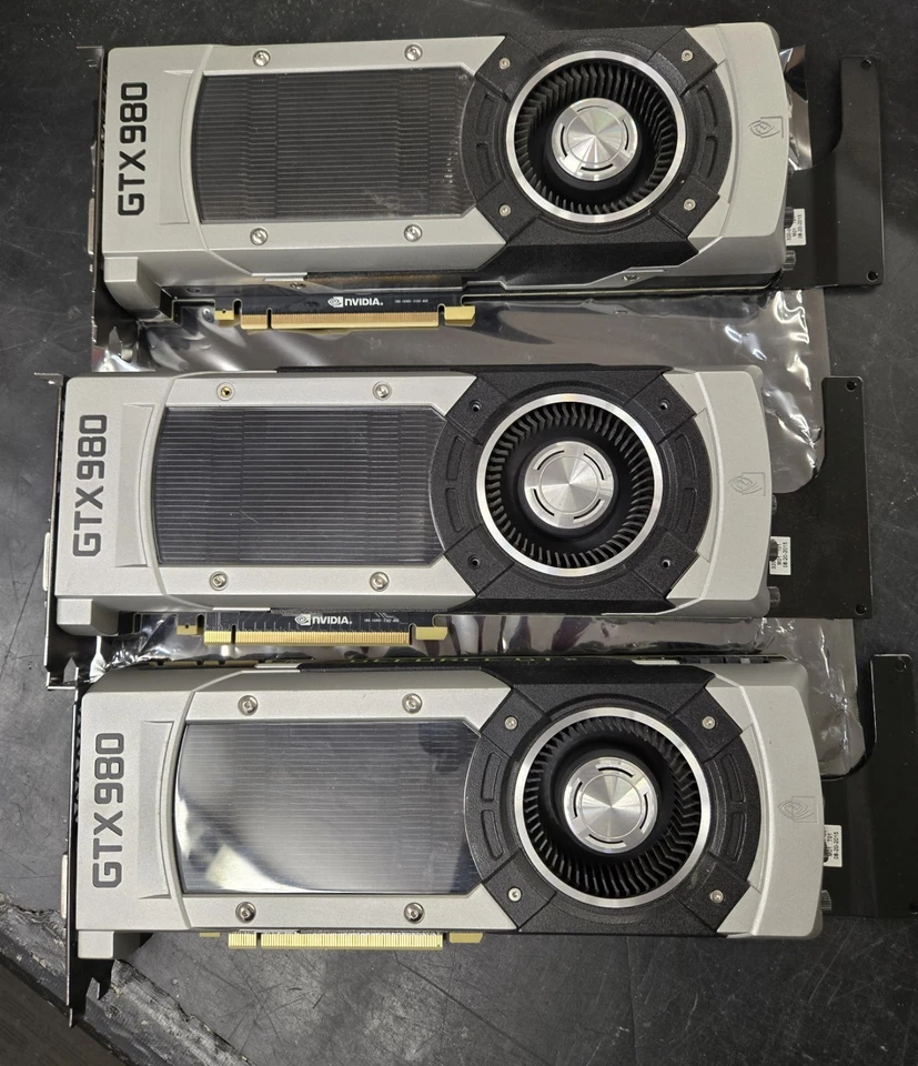 THREE Alienware Nvidia GeForce GTX 980 3way SLI video cards with bridge - TESTED - Image 3 of 4