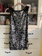 Weissman Lc Large Child One Piece Dance Costume Flip Sequins Black Silver