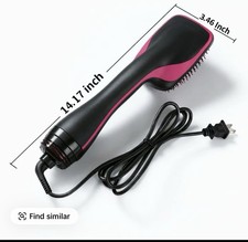 2-in-1 Hot Air Hair Dryer Brush Hair Styler UK Plug Fast Drying Blow DryerBrush