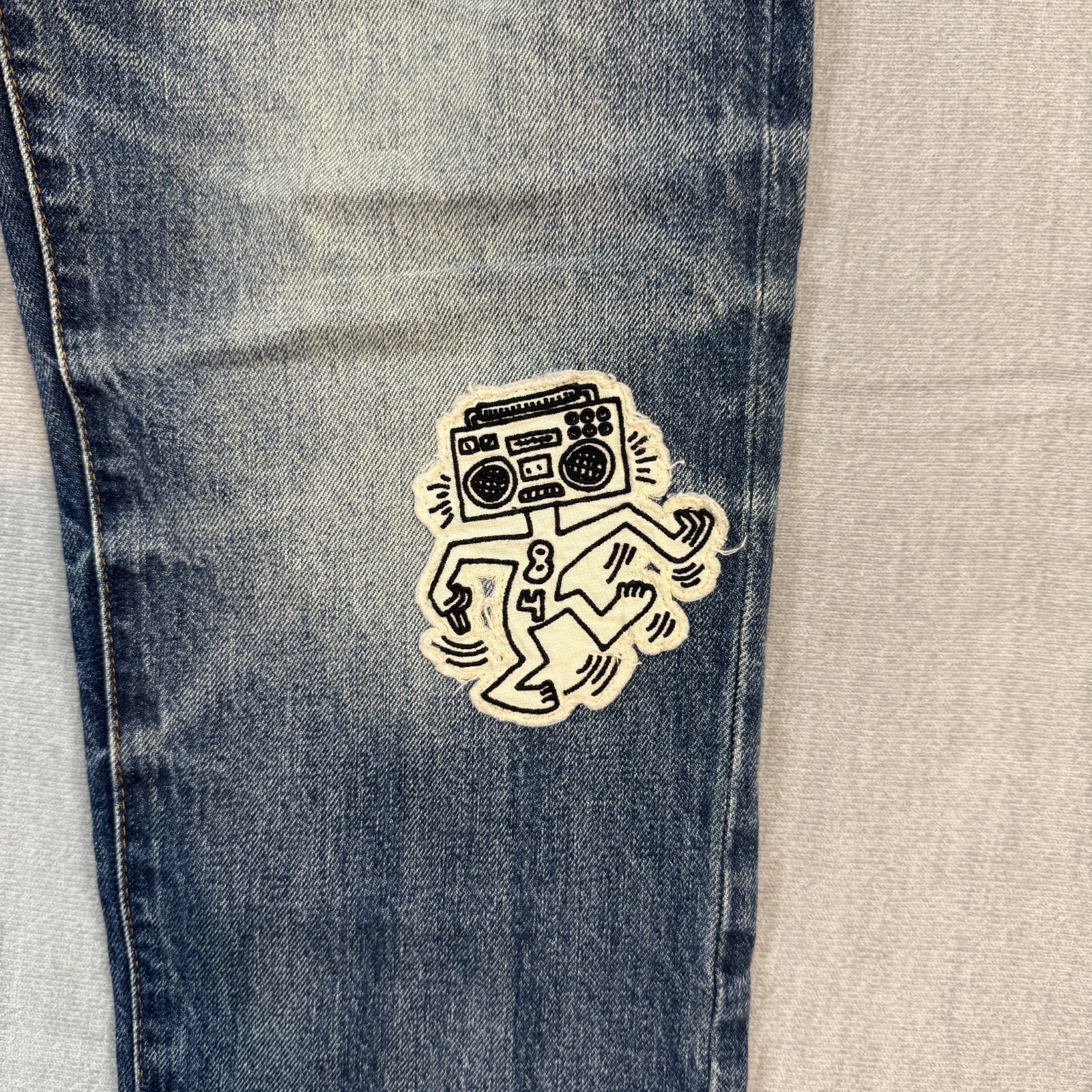 American Eagle Keith Haring Patchwork Distressed … - image 4