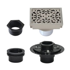 Kingston Brass BSFK9771 Watercourse 3-15/16" Square Shower Drain - Nickel