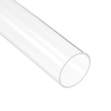 Clear Rigid Acrylic Pipe 66 mm ID x 70 mm OD x 305 mm 2 mm Wall Round Tube