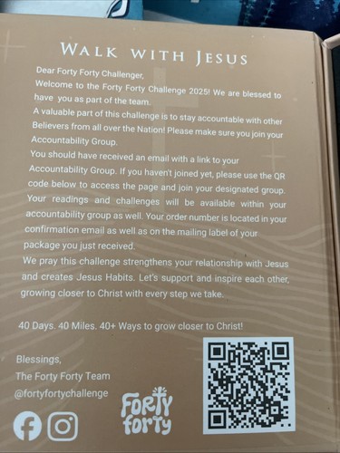 Forty Forty Challenge 2025 Walk With Jesus Medaille - Bild 7 von 8