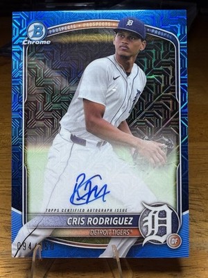 2025 Bowman Chrome Cris Rodriguez Blue Autograph /150