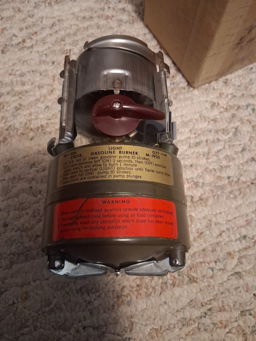 Coleman M1950  Military  Stove 66 Date Unfired