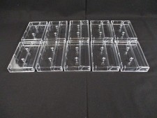 Clear Plastic Jewel Audio Cassette Tape Cases Empty Replacement Lot of 10