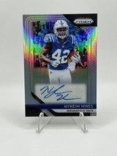 2018 Panini Prizm #RA-NH Nyheim Hines Rookie Autographs Prizm