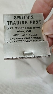 Smiths Trading Post, Matchbook Unstruck VTG Mint Alva, OK., Matchbook...